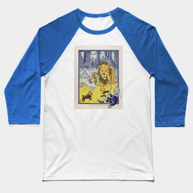 Wizard Of Oz Baseball T-Shirt by Pinkazoid